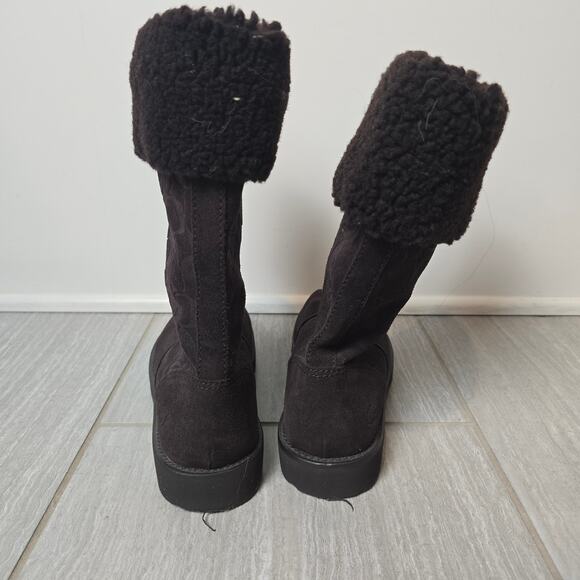 Coach Kally Winter Boots Brown Suede & Shearling Uppers Size 7.5 - Picture 4 of 6